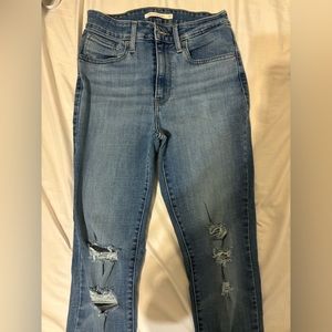 Blue skinny jeans!